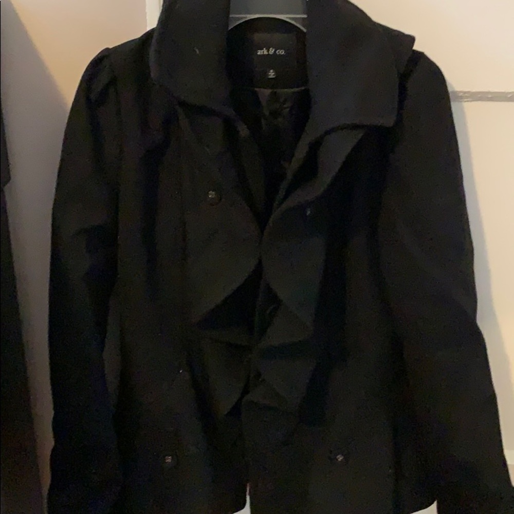Ark & Co. Black Pea Coat. Size small, like new.